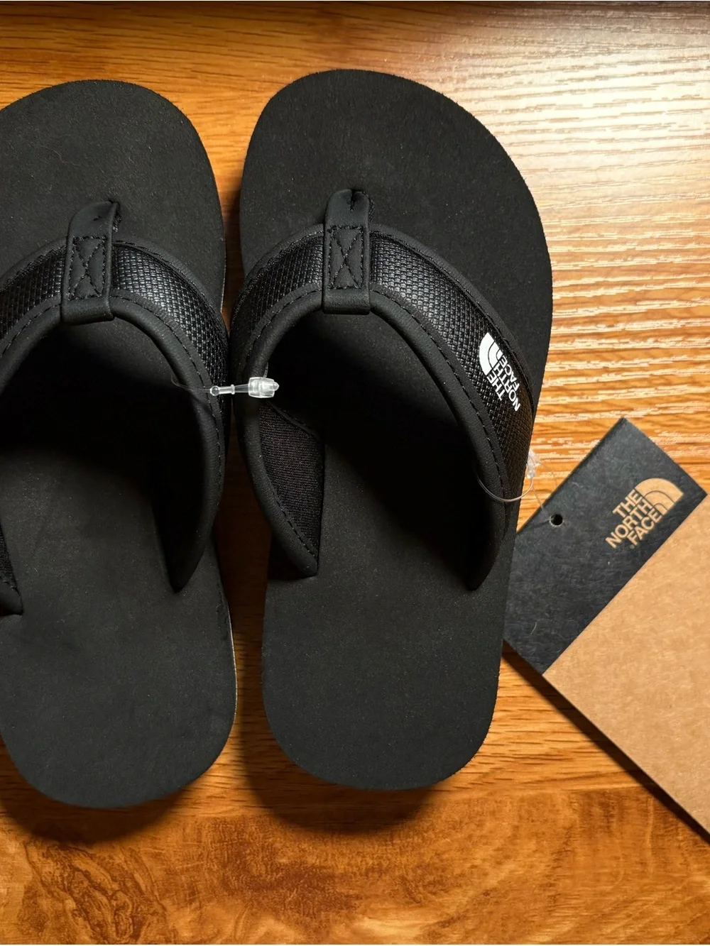 The North Face Black Slide Sandals with Logo